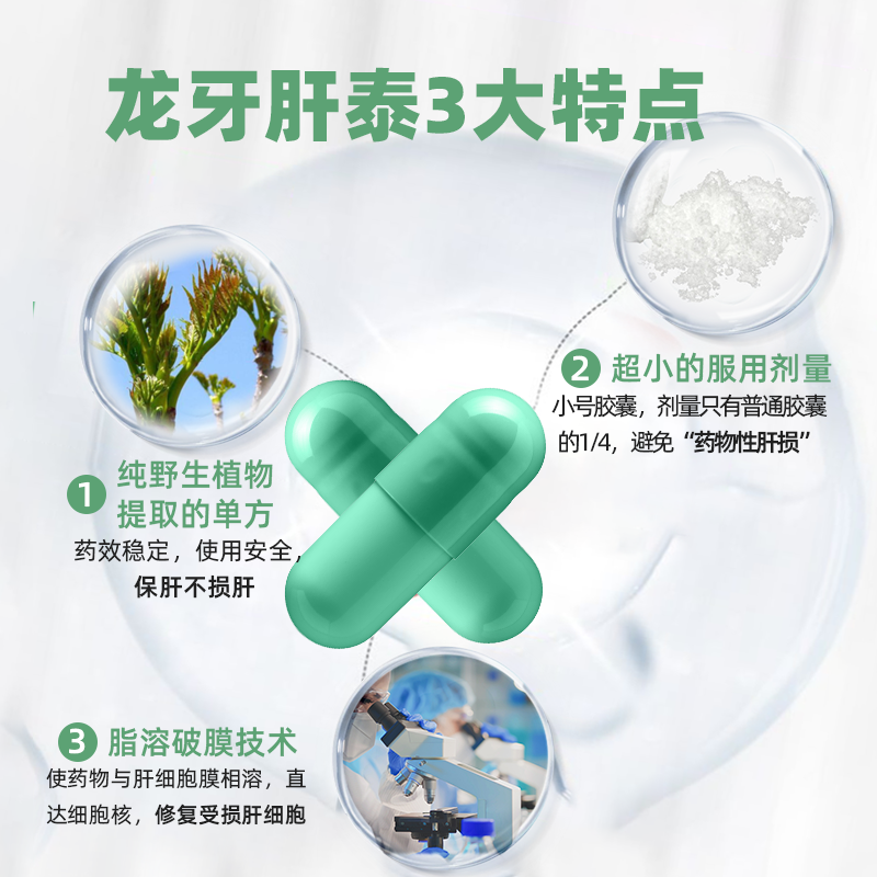 龙牙肝泰胶囊的3大特点